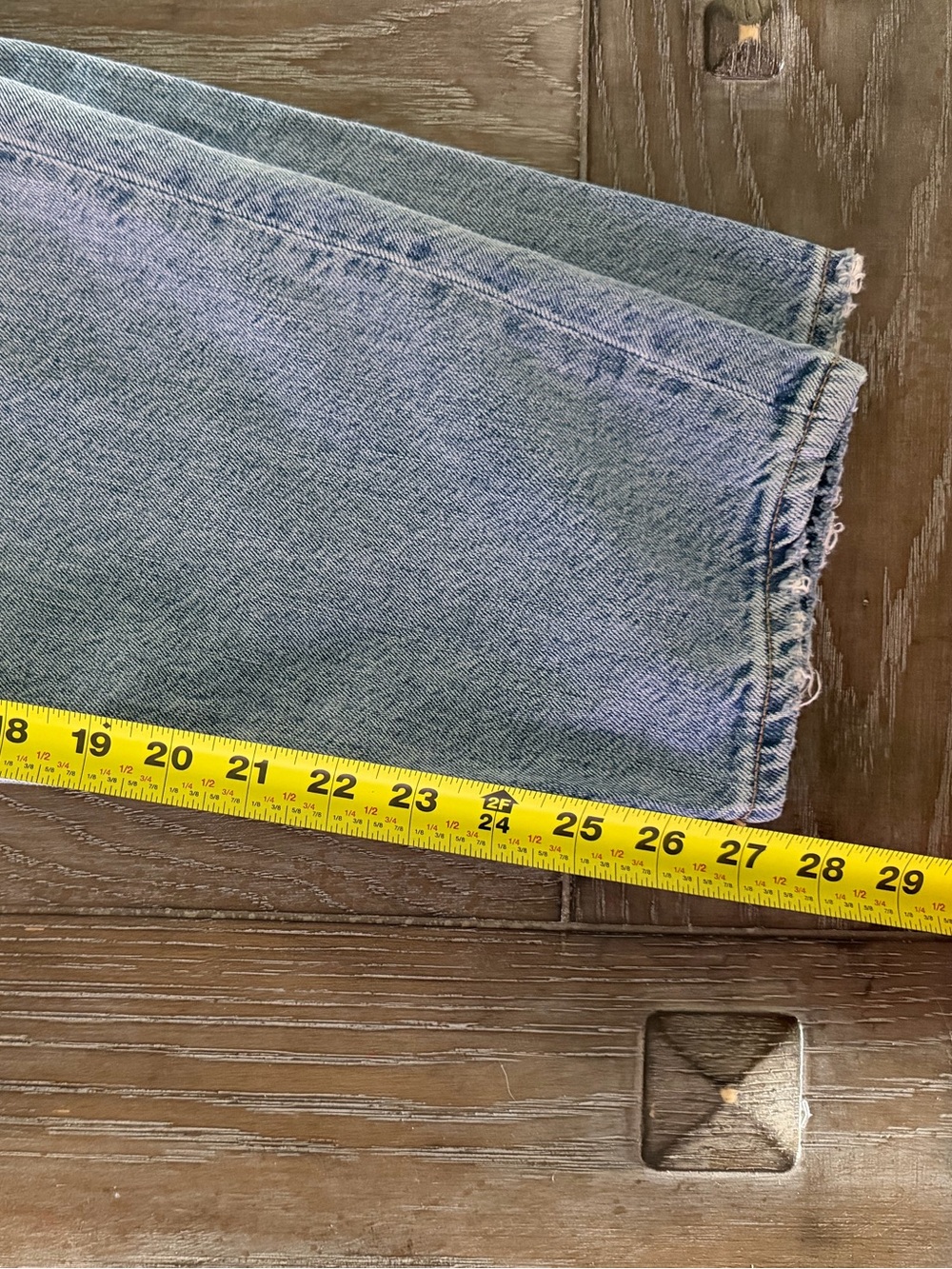 American Eagle Outfitters Light Blue Distressed Relaxed Mom Jeans - Picture 10 of 11